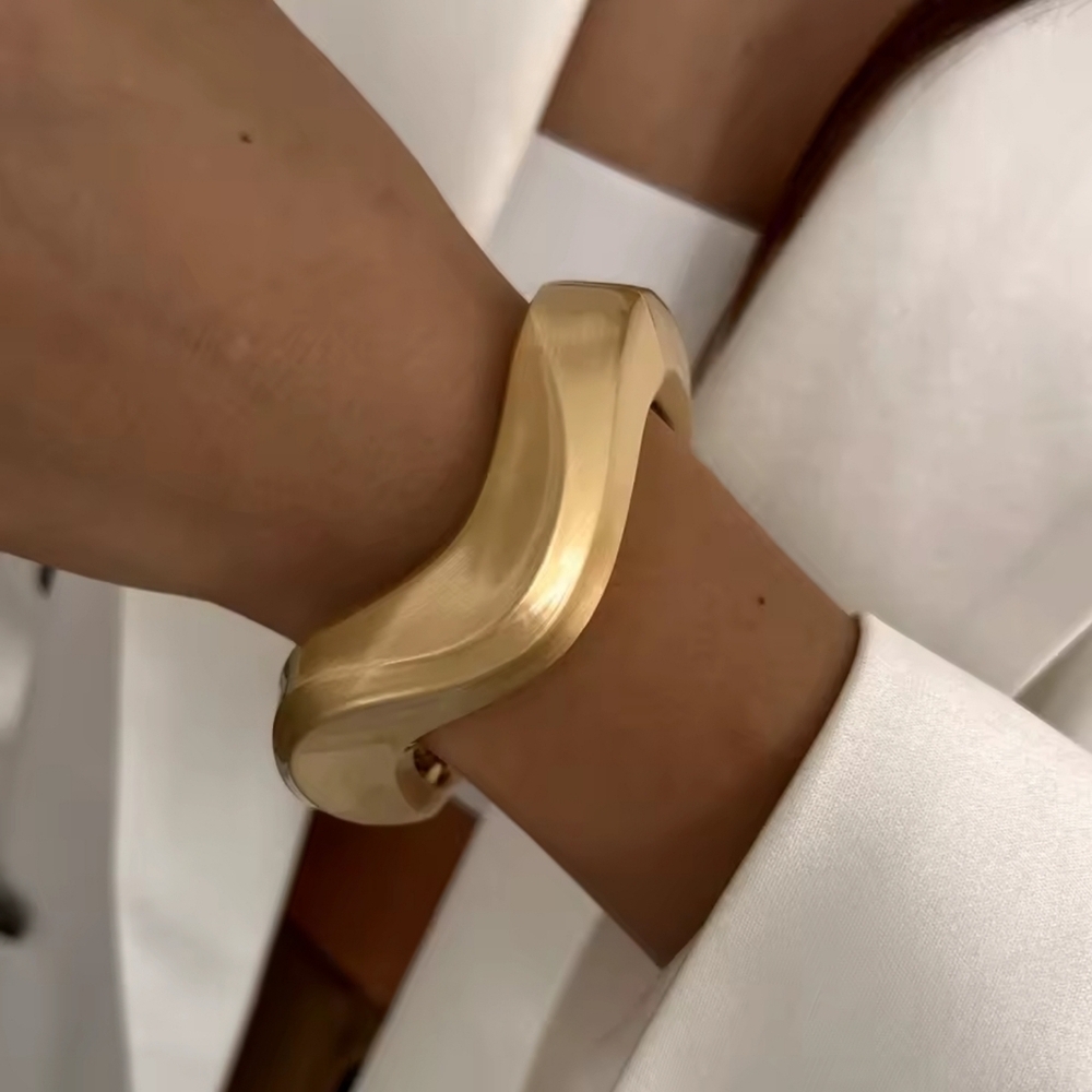 Gold-Tone Wave Bracelet